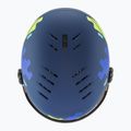 Children's ski helmet UVEX Rocket Visor Jr blue puzzle matt/mirror blue/smoke 5
