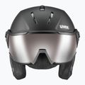 Ski helmet UVEX Instinct Visor PRO V black matt/silver/silver