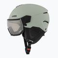 Ski helmet UVEX Instinct Visor oxid green matt/mirror silver/smoke 3