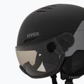Ski helmet UVEX Wanted Visor Pro V black/silver matt 8