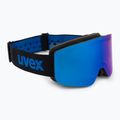 UVEX children's ski goggles Pwdr FM black matt/mirror blue smoke clear