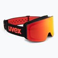 UVEX children's ski goggles Pwdr FM black matt/mirror red orange clear