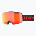 UVEX children's ski goggles Pwdr FM black matt/mirror red orange clear