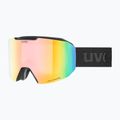 Ski goggles UVEX Evidnt Attract S V + case black matt/mirror rainbow clear 6