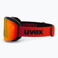 UVEX Evidnt Attract ski goggles + case black matt/mirror red orange clear 5