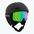 Children's ski helmet UVEX Viti Set + goggles Speedy Pro black matt/mirror green/yellow/clear