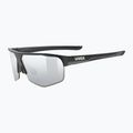 UVEX Axos Set black matt/mirror silver/clear sunglasses
