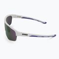 UVEX Axos Set white matt/mirror purple/clear sunglasses 5
