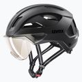 Bike helmet UVEX Stride Visor black matt/litemirror silver