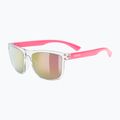 Children's sunglasses UVEX Rookie Jr clear pink/mirror pink