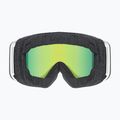 Children's ski goggles UVEX Pwdr FM white matt/mirror rainbow/green/clear 3