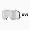 Ski goggles UVEX Gravity FM white matt/mirror silver/green/clear