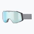 Ski goggles UVEX Gravity FM rhino matt/mirror ice/green/clear