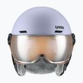Children's ski helmet UVEX Rocket Visor Jr cool lavender abstract matt/mirrorsilver/lasergold 2