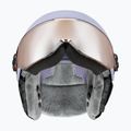 Children's ski helmet UVEX Rocket Visor Jr cool lavender abstract matt/mirrorsilver/lasergold 3