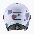 Children's ski helmet UVEX Rocket Visor Jr cool lavender abstract matt/mirrorsilver/lasergold 4