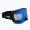 Ski goggles Uvex Lace Attract FM black matt/mirror blue