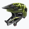 Children's bike helmet UVEX React Fullface Jr dark olive matt