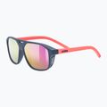 Children's sunglasses UVEX Cosmic Jr blue red matt/mirror purple