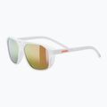 Children's sunglasses UVEX Cosmic Jr white matt/mirror red
