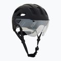 Bike helmet UVEX Stride Visor black matt/lite mirror silver