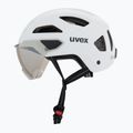 Bike helmet UVEX Stride Visor white matt/lite mirror silver 3
