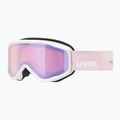 Children's ski goggles UVEX Speedy Nova FM S2 white matt/mirror rose