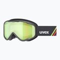 Children's ski goggles UVEX Speedy Nova FM S2 black matt/mirror green