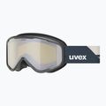 Children's ski goggles UVEX Speedy Nova FM S2 black matt/mirror silver