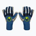Uhlsport Hyperact Supergrip+ HN blue and white goalkeeper gloves 101123201