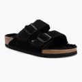 BIRKENSTOCK Arizona Shearling SL Regular black flip-flops