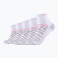 Skechers Mesh Ventilation Quarter 5 pairs white mix socks