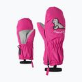 Children's ski gloves ZIENER LE Zoo Minis pop pink 7