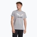Men's Salewa Solidlogo Dry grey trekking shirt 00-0000027018