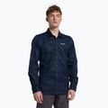 Men's Salewa Fanes Hemp trekking shirt navy blue 00-0000028298