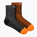 Men's trekking socks Salewa MTN TRN Sal. AM QRT grey-brown 00-0000069028 8