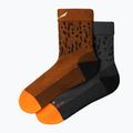 Men's trekking socks Salewa MTN TRN Sal. AM QRT grey-brown 00-0000069028 9