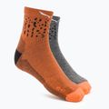 Men's trekking socks Salewa MTN TRN Sal. AM QRT grey-brown 00-0000069028