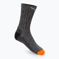 Men's trekking socks Salewa MTN TRN Sal. AM Crew grey-brown 00-0000069029 2