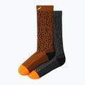 Men's trekking socks Salewa MTN TRN Sal. AM Crew grey-brown 00-0000069029 9