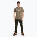 Men's Salewa Solidlogo Dry khaki trekking shirt 00-0000027018 2