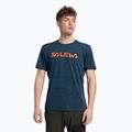 Men's trekking shirt Salewa Puez Hybrid 2 Dry navy blazer melange 00-0000027397