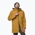 Men's rain jacket Salewa Fanes 3L Ptx Hemp 2/1 Parka golden brown int.7020