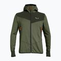 Salewa men's trekking sweatshirt Agner Hybrid PL/DST FZ dark olive melange