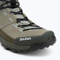 Salewa men's trekking boots Puez Leather Mid Ptx shadow / dark olive 7