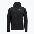 Men's trekking sweatshirt Salewa Agner PL Hooded black out