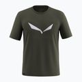 Men's T-shirt Salewa Solidlogo Dry dark olive