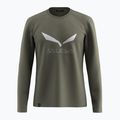 Men's long-sleeve Salewa Solidlogo Dry faded green