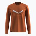 Men's long-sleeve Salewa Solidlogo Dry Bombay Brown