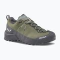 Men's approach shoes Salewa Wildfire Leather 2 GTX faded green/black 8